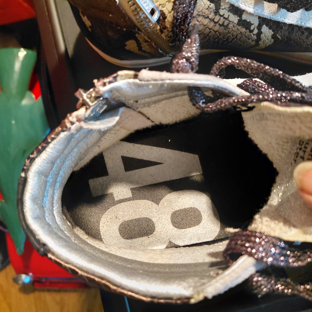 P448 Snake Print High-Top Sneakers - Picture 4 of 11
